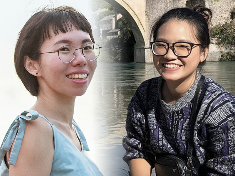 林雅婷、符瑋玲通過國際交換生計畫