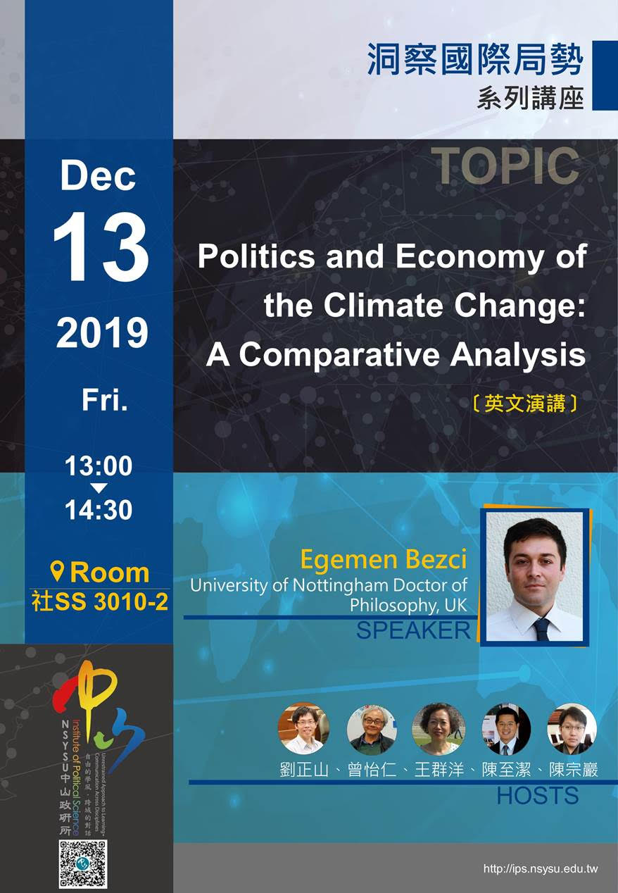 Egemen Bezci:Politics and Economy of the Climate Change: A Comparative Analysis