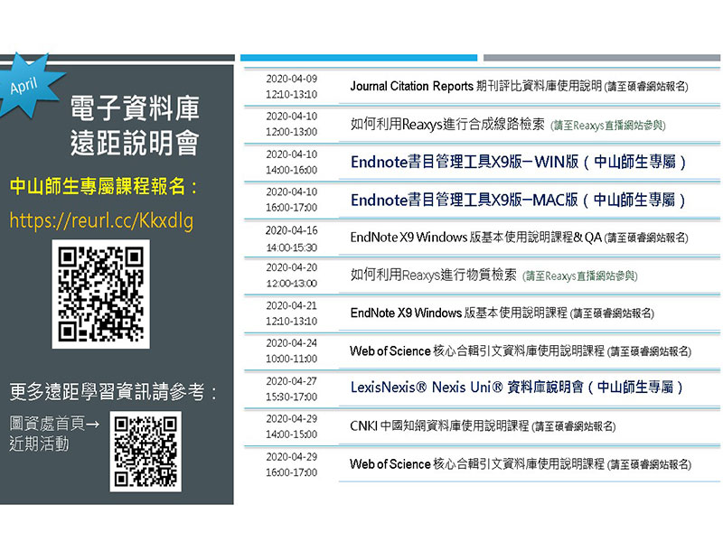 E起來防疫！電子資料庫遠距說明會