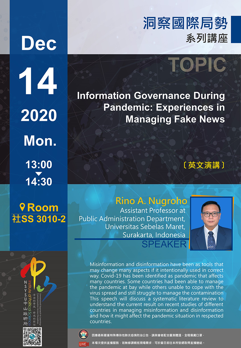 Information Governance During Pandemic: Experiences in Managing Fake News