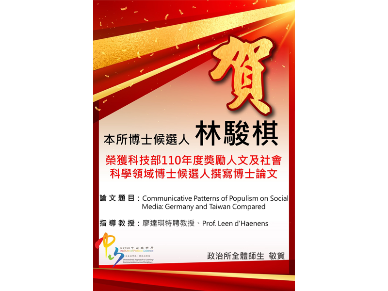 110年度科技部人文社科博候撰寫獎勵