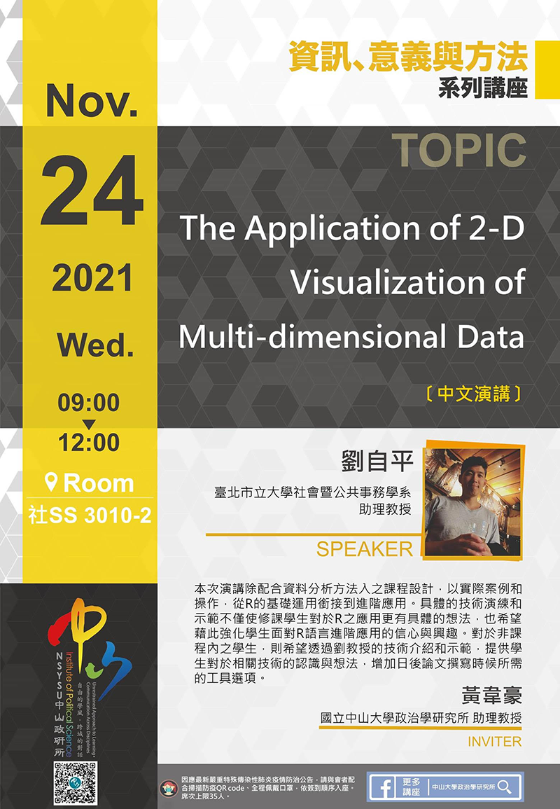 劉自平:The Application of 2-D Visualization of Multi-dimensional Data