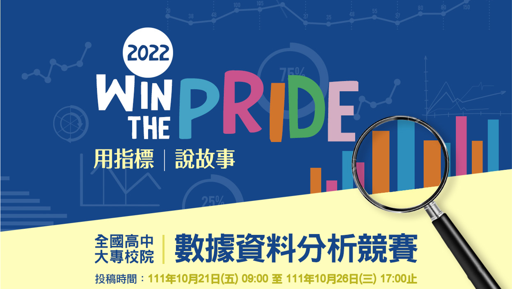 (活動轉發)「2022 Win the PRIDE:用指標說故事」,廣邀群雄角逐年度最佳作品
